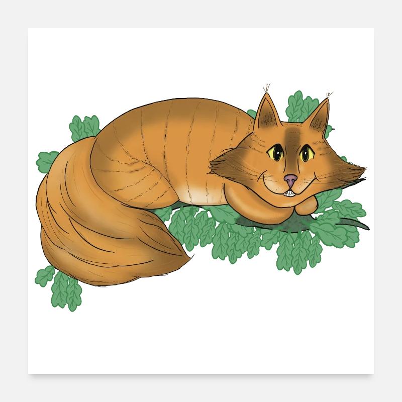 Chat du Cheshire Poster 60 x 60 cm
