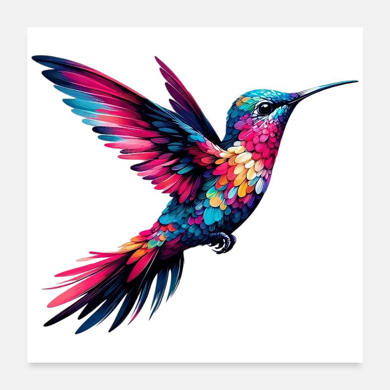 Kolibri Poster 60x60 cm