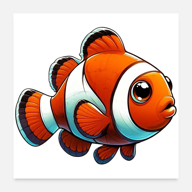 Clownfish Poster 24" x 24" (60x60 cm)