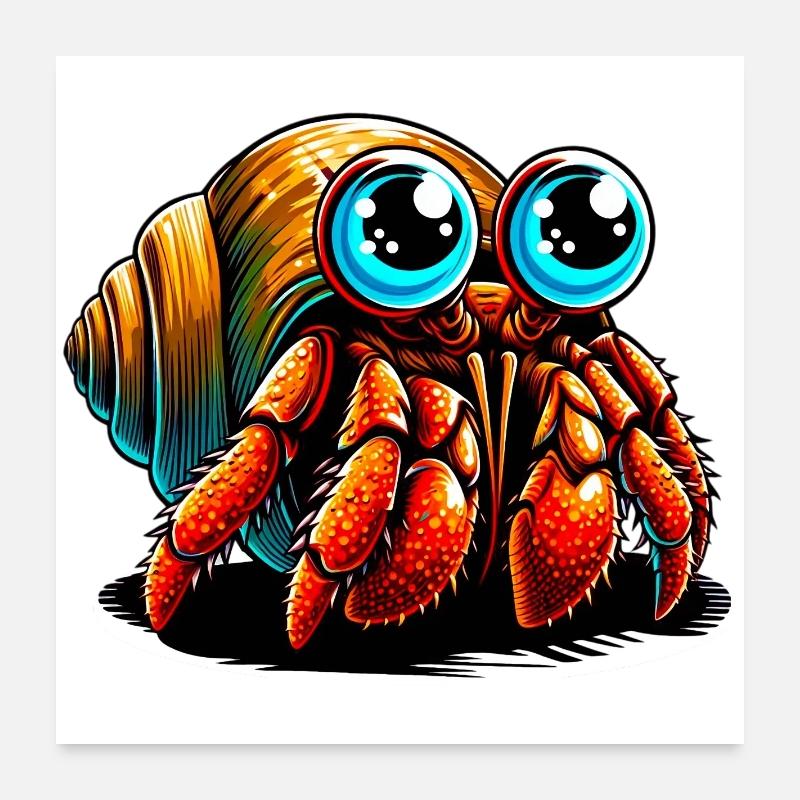 Hermit crab Poster 24" x 24" (60x60 cm)