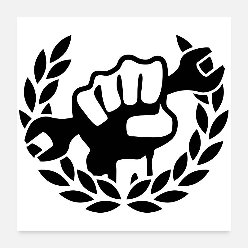 Maître mécanicien Poster 60 x 60 cm