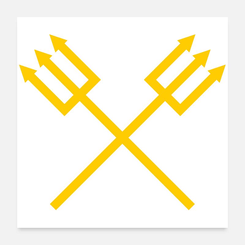 Dreizack Poster 60x60 cm