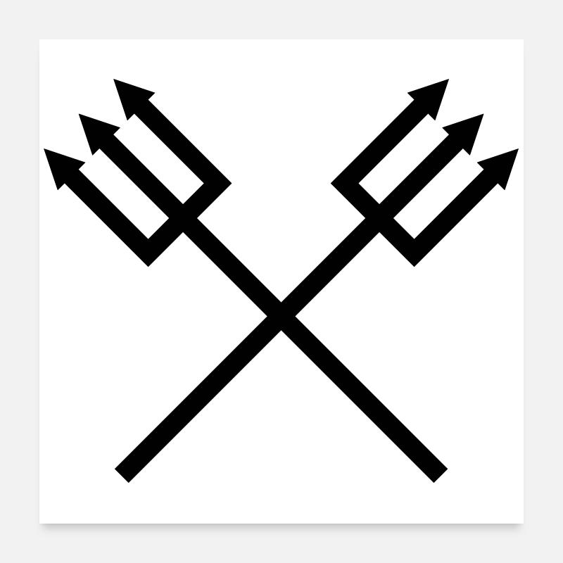 Dreizack Poster 60x60 cm