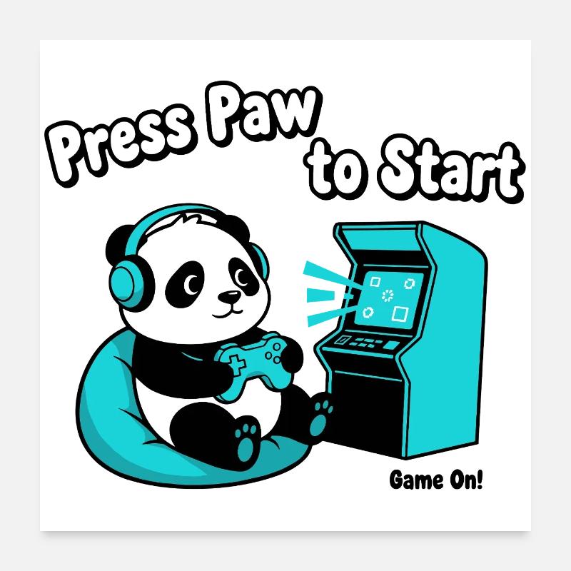 Panda Press Paw Start Poster 60 x 60 cm