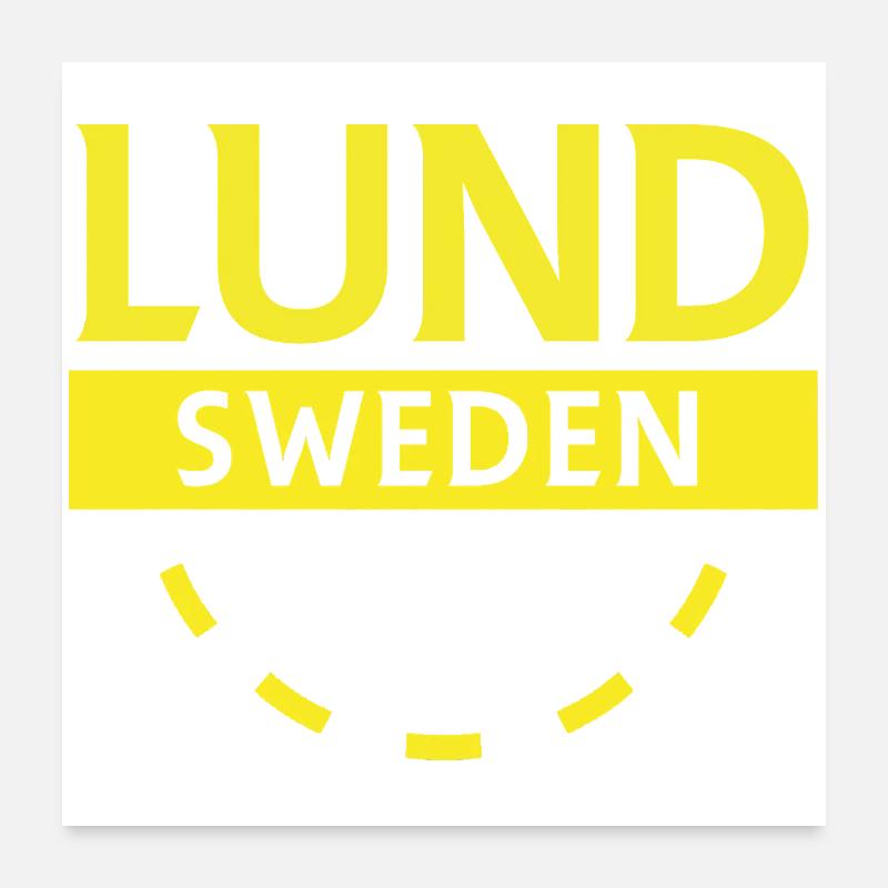 Lund Suède Logo de la ville Poster 60 x 60 cm