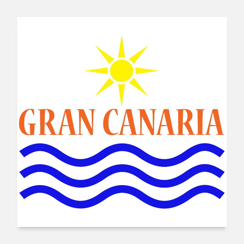 GRAN CANARIA Soleil Eau Poster 60 x 60 cm