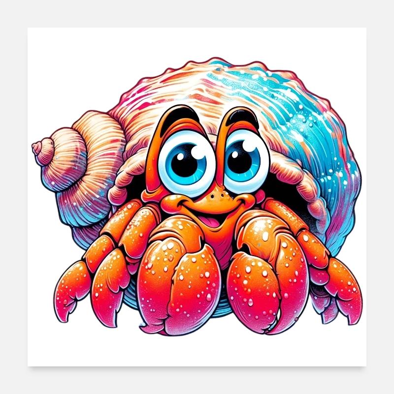 Einsiedlerkrebs Poster 60x60 cm