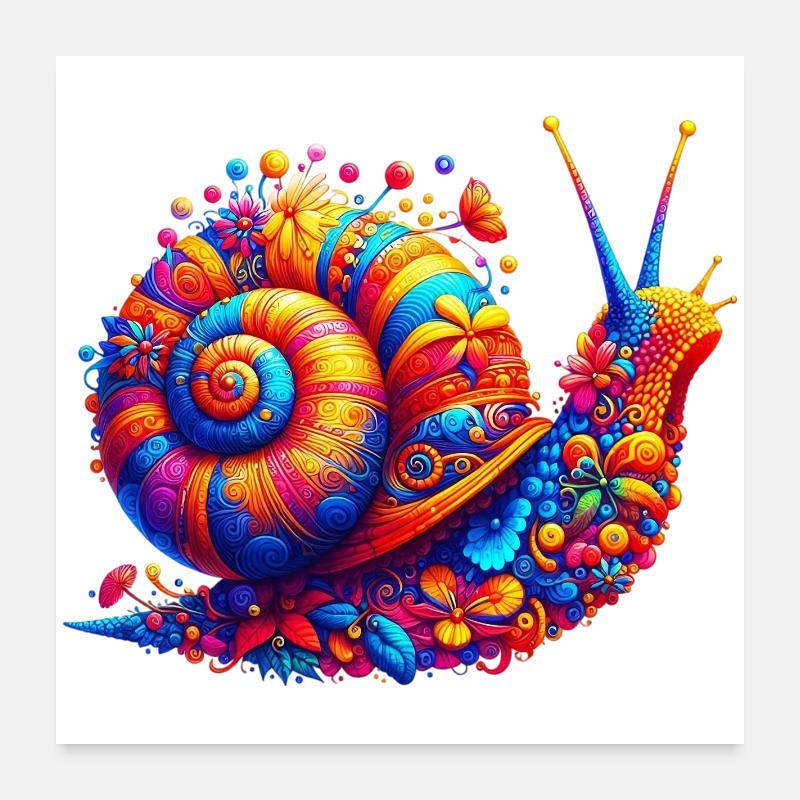 Schnecke Poster 60x60 cm