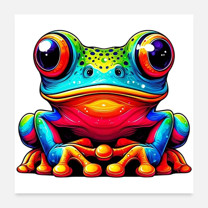 Grenouille Poster 60 x 60 cm
