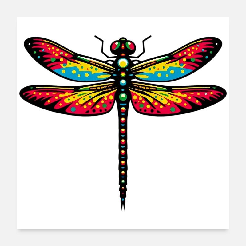 Libellule Poster 60 x 60 cm