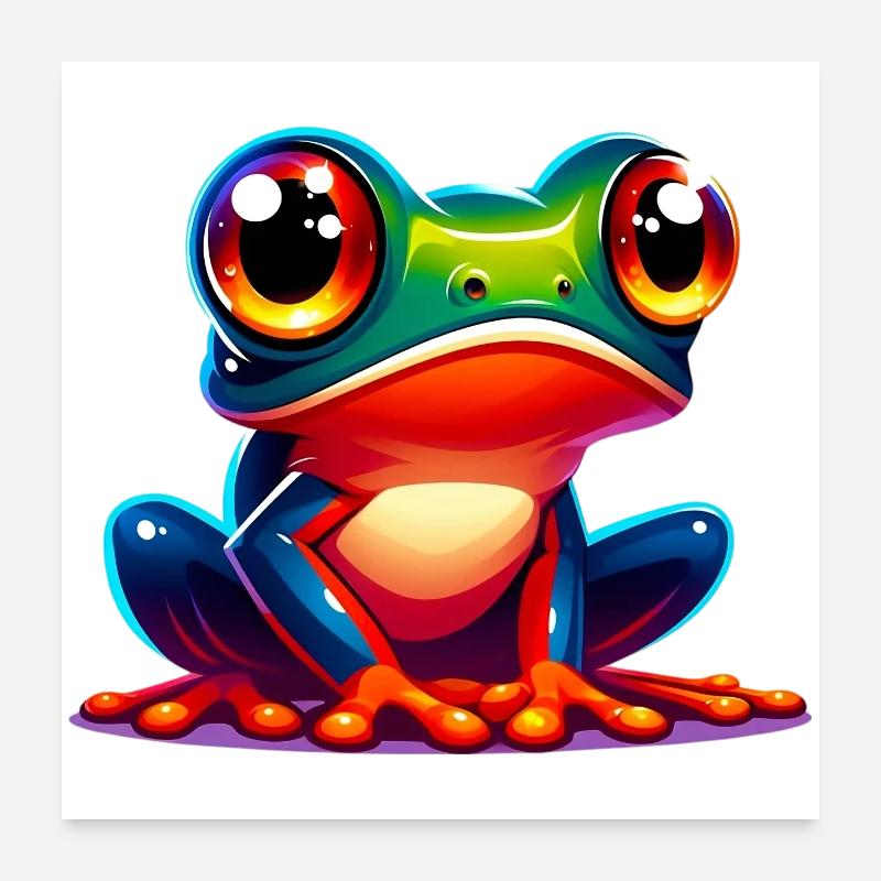 Grenouille Poster 60 x 60 cm