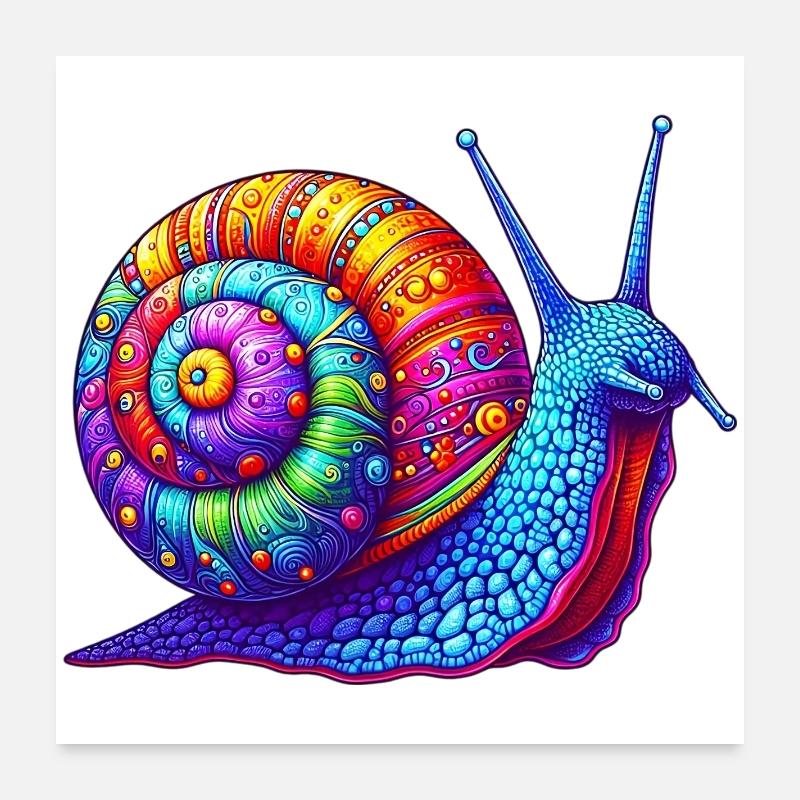 Schnecke Poster 60x60 cm
