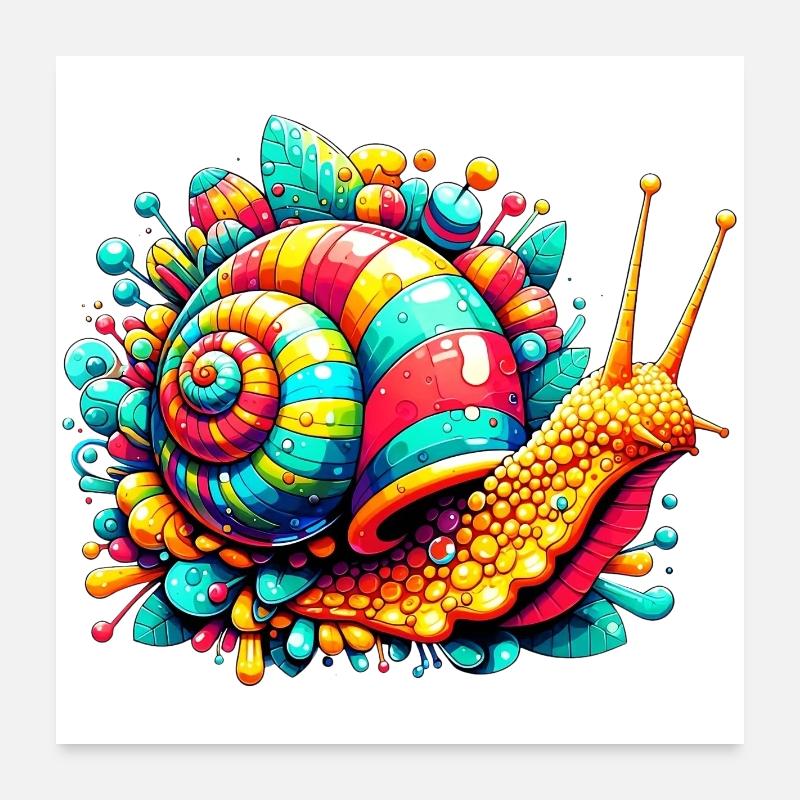 Schnecke Poster 60x60 cm