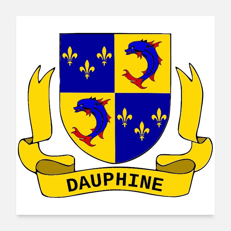Dauphiné - Poster 60 x 60 cm - blanc