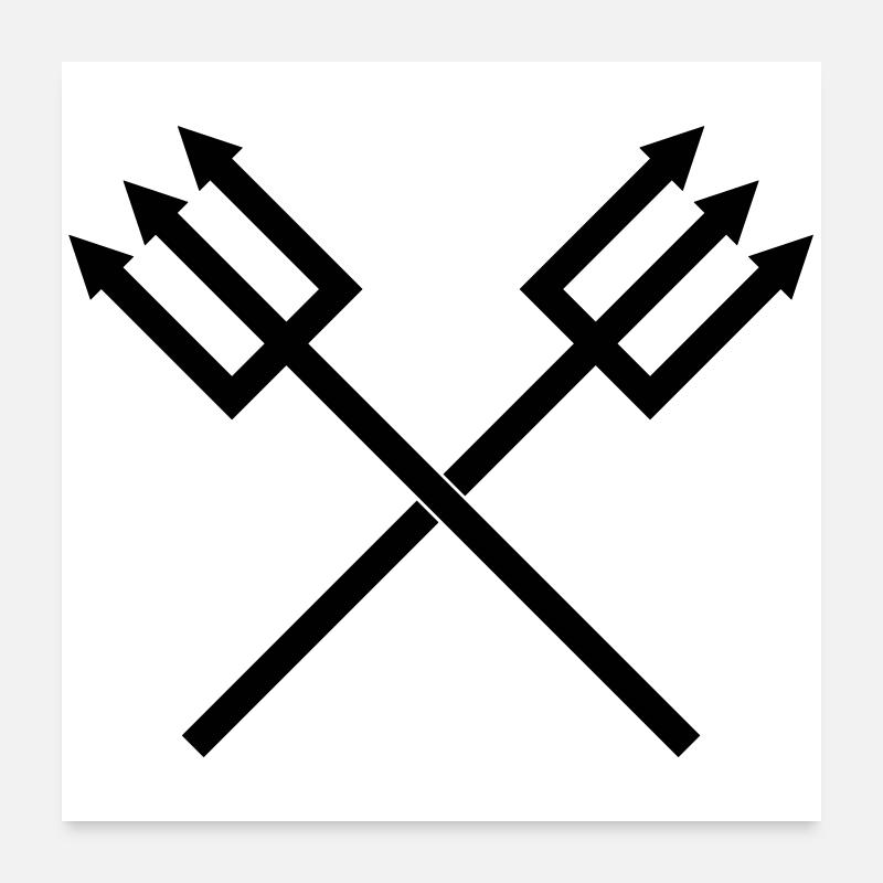 Dreizack Poster 60x60 cm