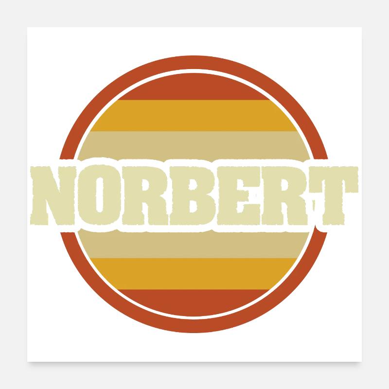 Vorname Norbert Poster 60x60 cm