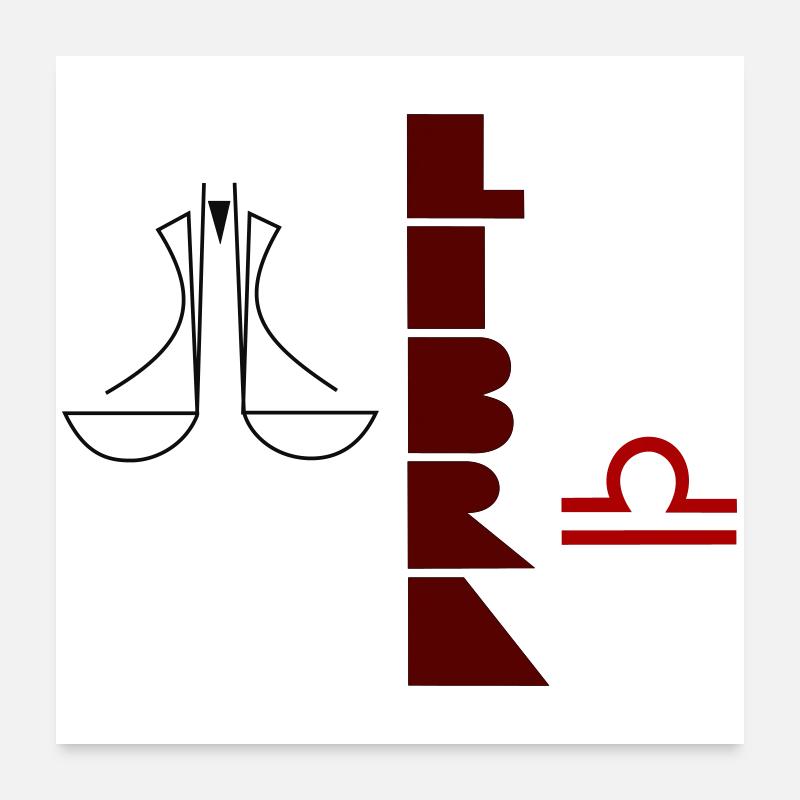 Design Libra réalisé par Cean Poster 60 x 60 cm