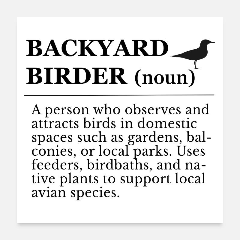 Bird watching in the garden Poster 24" x 24" (60x60 cm)