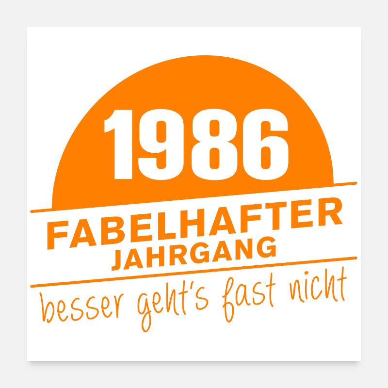 Millésime fabuleux né en 1986 Poster 60 x 60 cm
