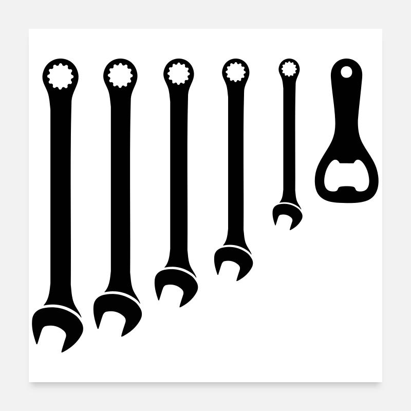 Tool Set & Bottle Opener Craftsman Poster 24" x 24" (60x60 cm)