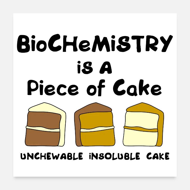 Biochemistry Cake Poster 24" x 24" (60x60 cm)