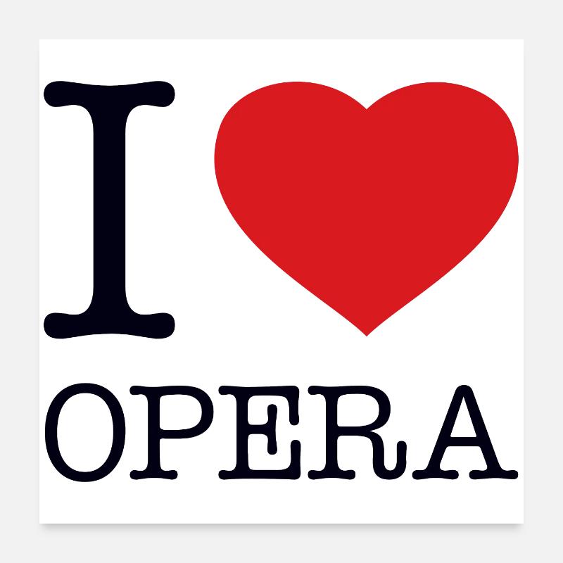 J’ADORE L’OPÉRA Poster 60 x 60 cm
