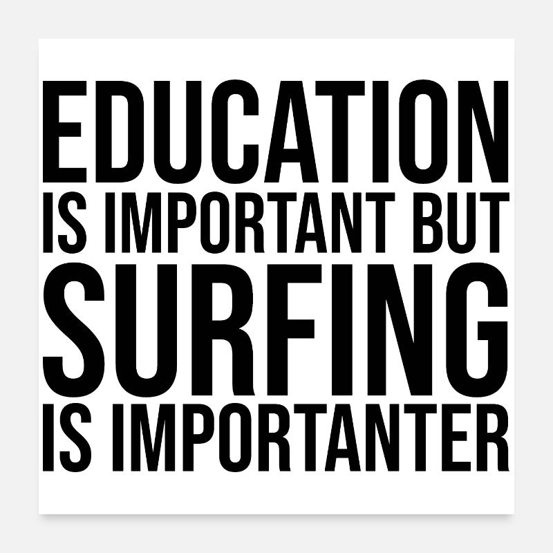 Surfen Poster 60x60 cm