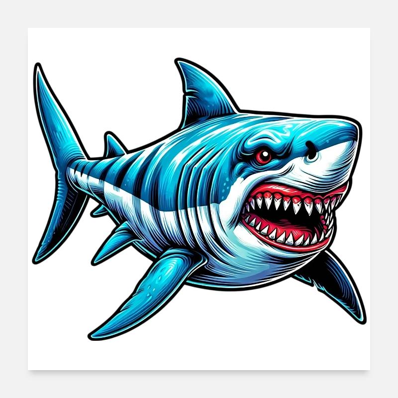 Requin Poster 60 x 60 cm