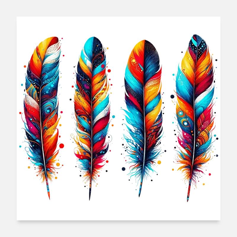 Feder Poster 60x60 cm