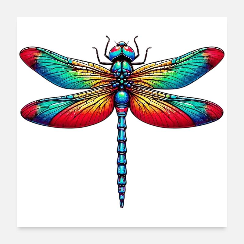 Libellule Poster 60 x 60 cm