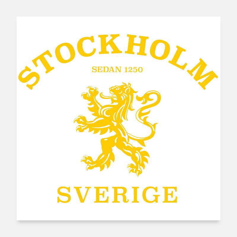 STOCKHOLM Sverige Suède Poster 60 x 60 cm