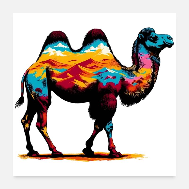 Chameau Poster 60 x 60 cm