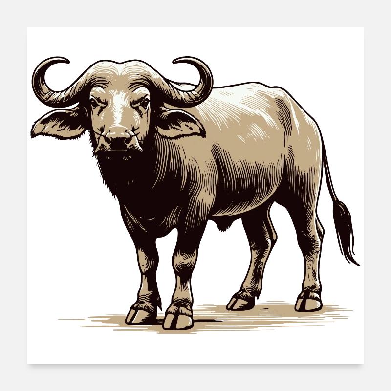 Buffle Poster 60 x 60 cm