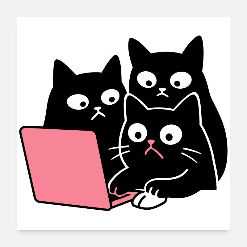 Chat mignon Poster 60 x 60 cm