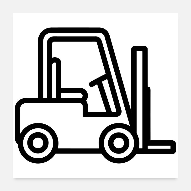 Chariot élévateur Poster 60 x 60 cm