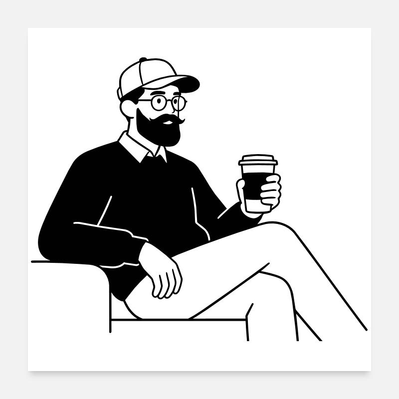 hipster Poster 24" x 24" (60x60 cm)