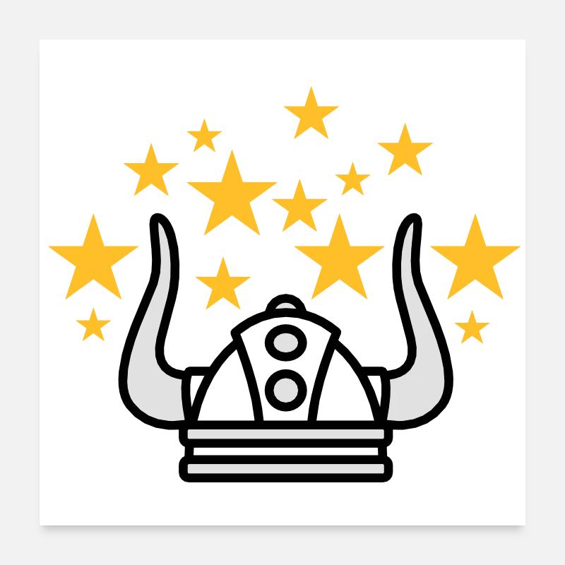 Wikinger Idee Poster 60x60 cm