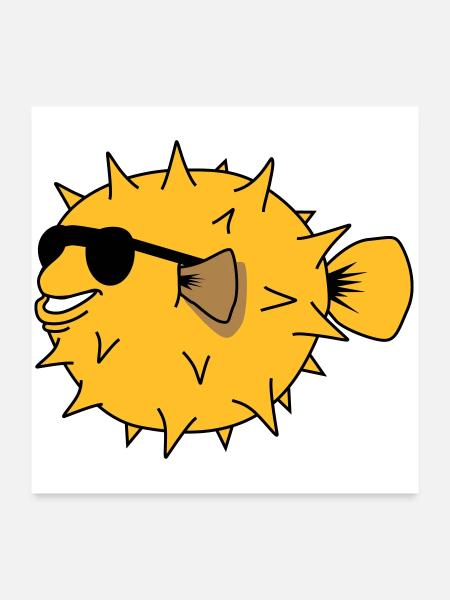 YEAH COOL - Poster 60 x 60 cm - blanc - Devant