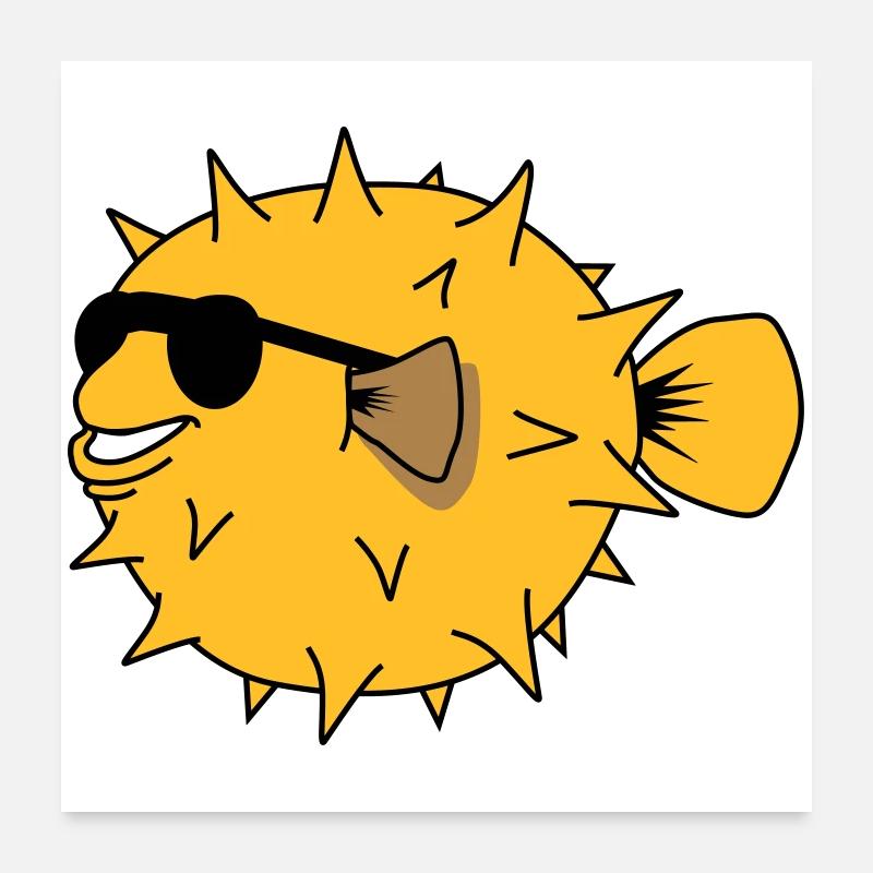 YEAH COOL - Poster 60 x 60 cm - blanc