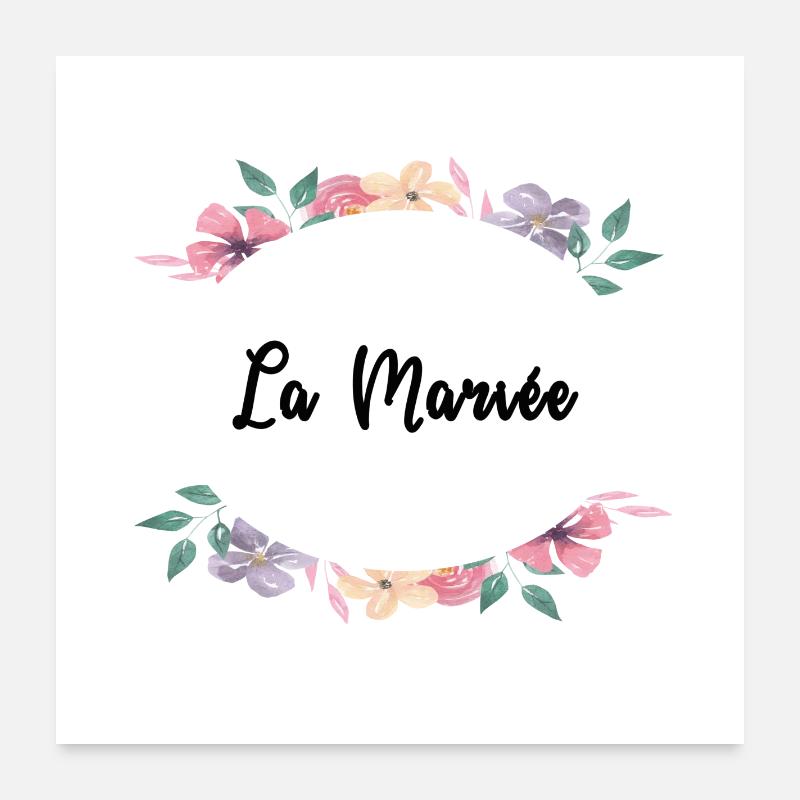 Thème floral - La Mariée Poster 60 x 60 cm
