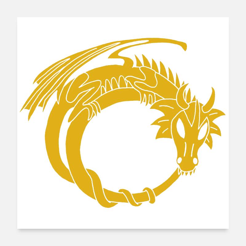 L'anneau du dragon d'or Poster 60 x 60 cm