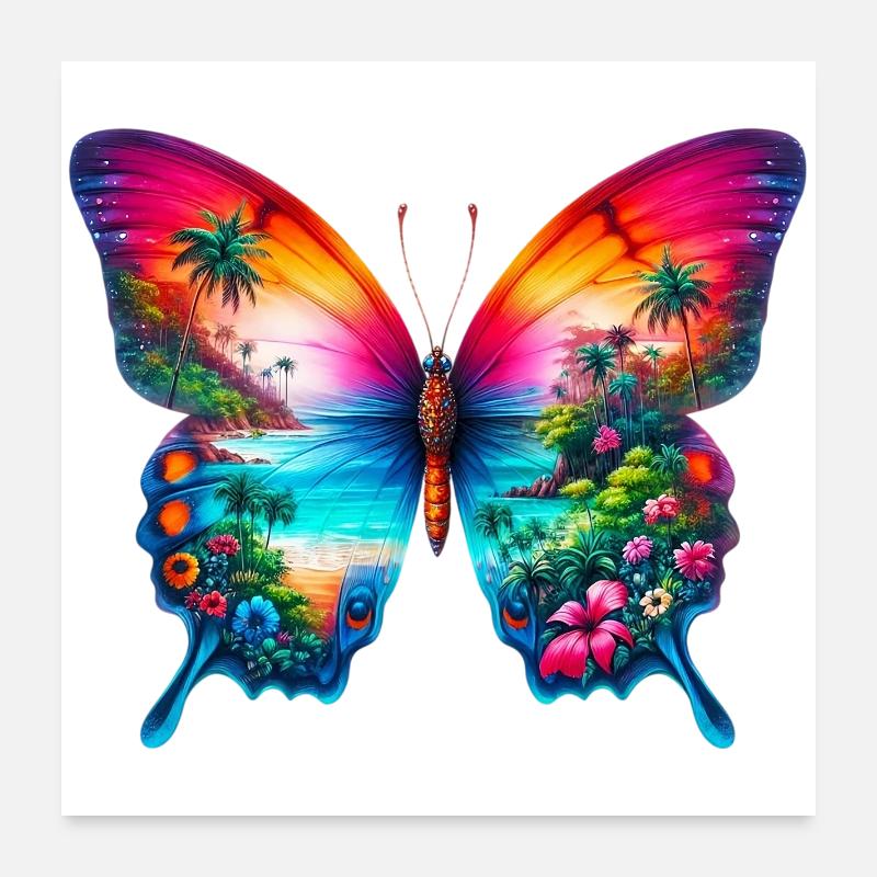 Papillon Poster 60 x 60 cm