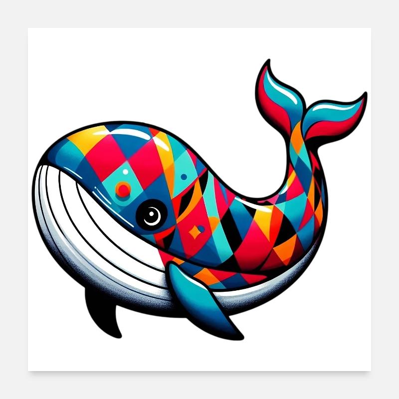Harlekinwal Poster 60x60 cm