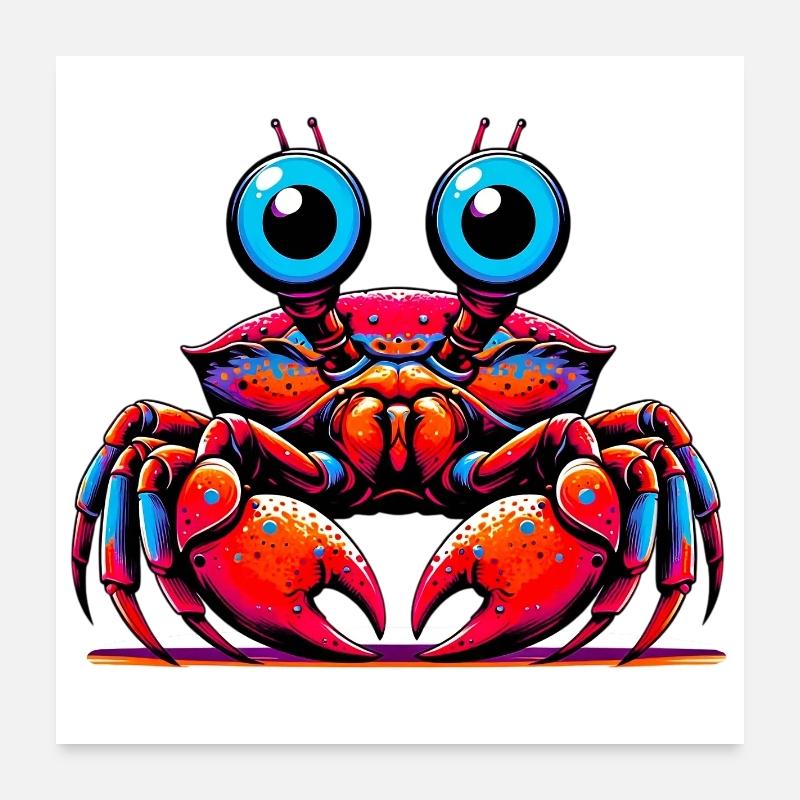 Crab Poster 24" x 24" (60x60 cm)
