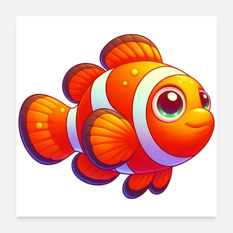 Clownfish Poster 24" x 24" (60x60 cm)