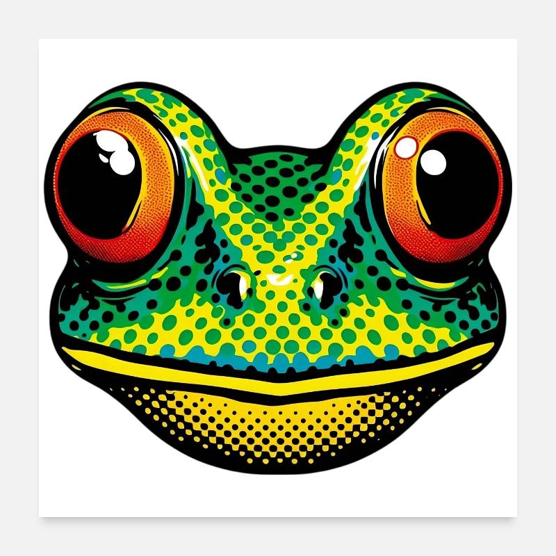 Grenouille Poster 60 x 60 cm