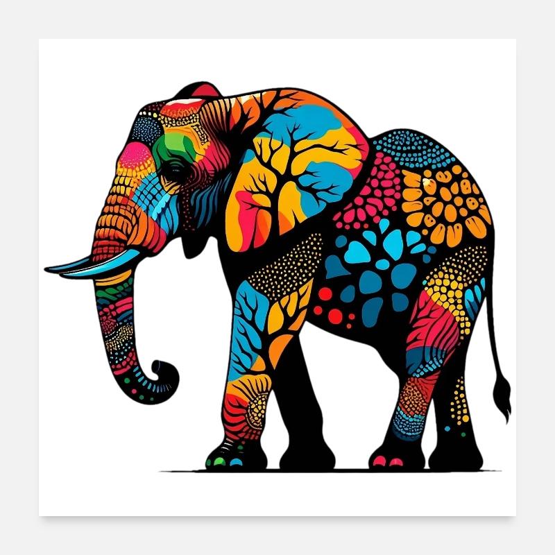 Elefant Poster 60x60 cm