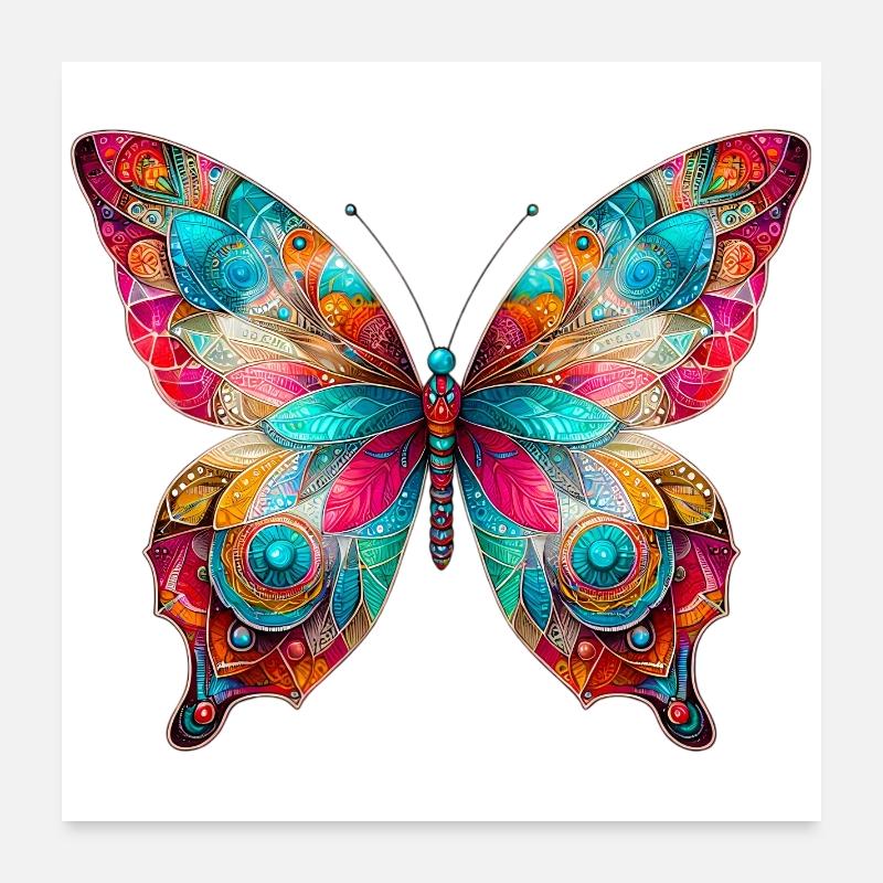 Schmetterling Poster 60x60 cm