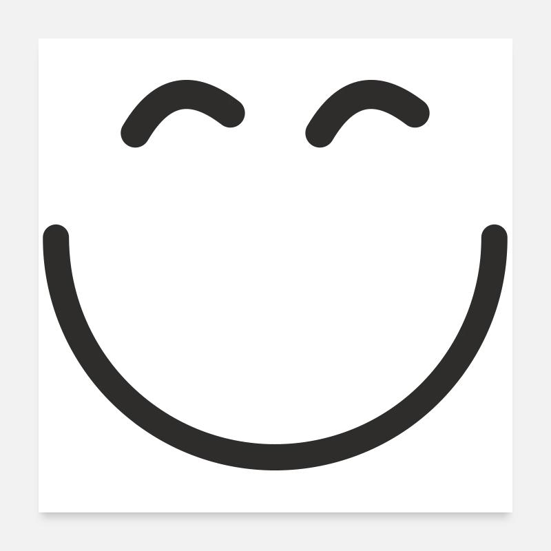 Souriant. Minimal. Certain. Poster 60 x 60 cm