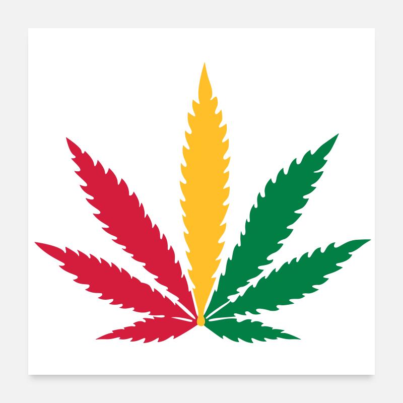 weed rasta cannabis marihuana Poster 60 x 60 cm